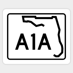 Florida A1A Highway Sign Beach Culture Icon Sticker